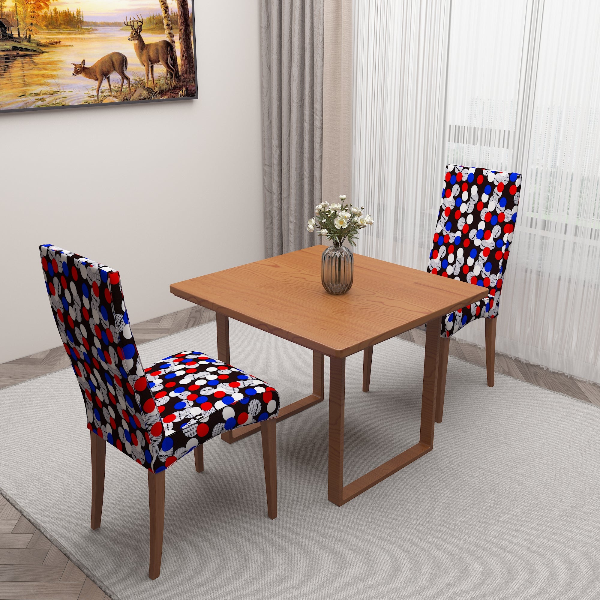 Polyester Spandex Stretchable Printed Chair Cover, MG19