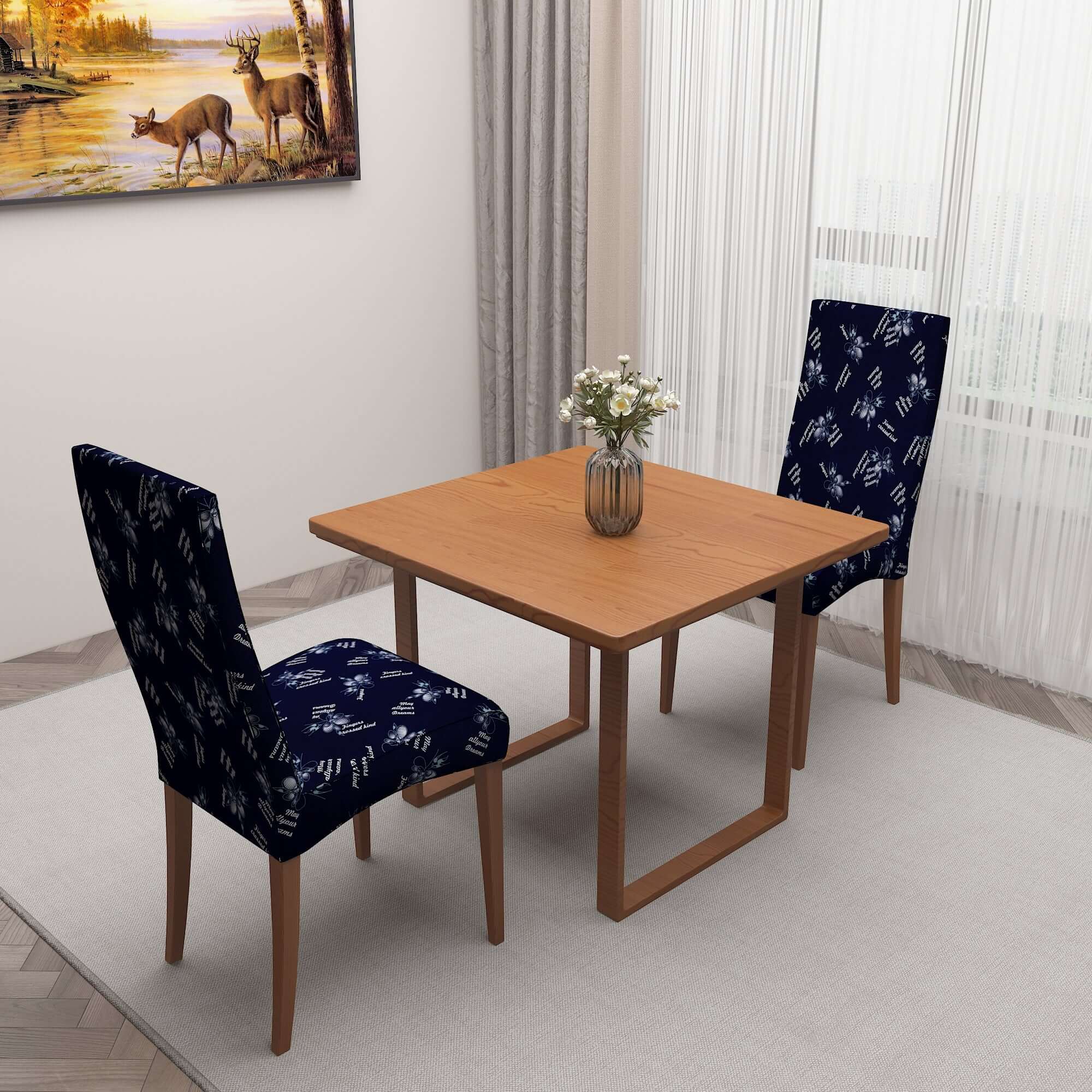 Polyester Spandex Stretchable Printed Chair Cover, MG35