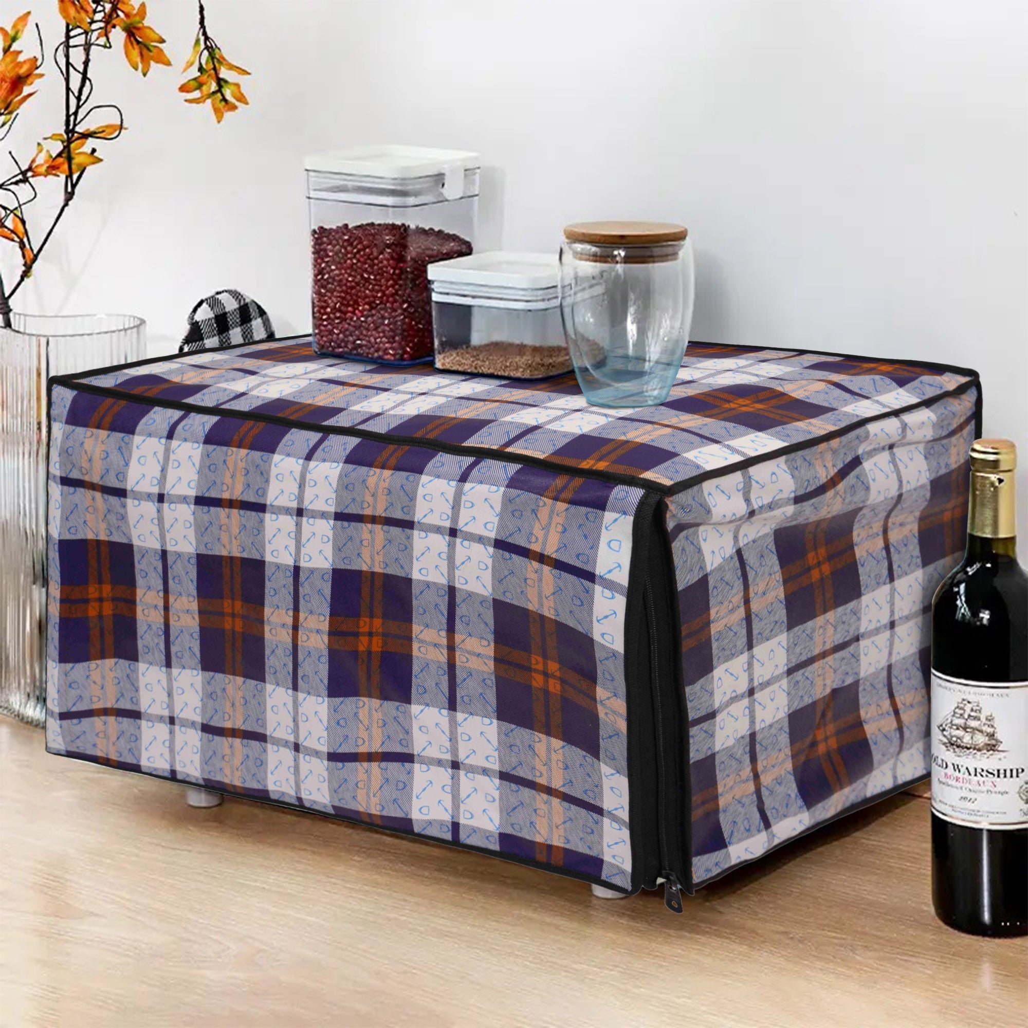 Microwave Oven Cover With Adjustable Front Zipper, CA06