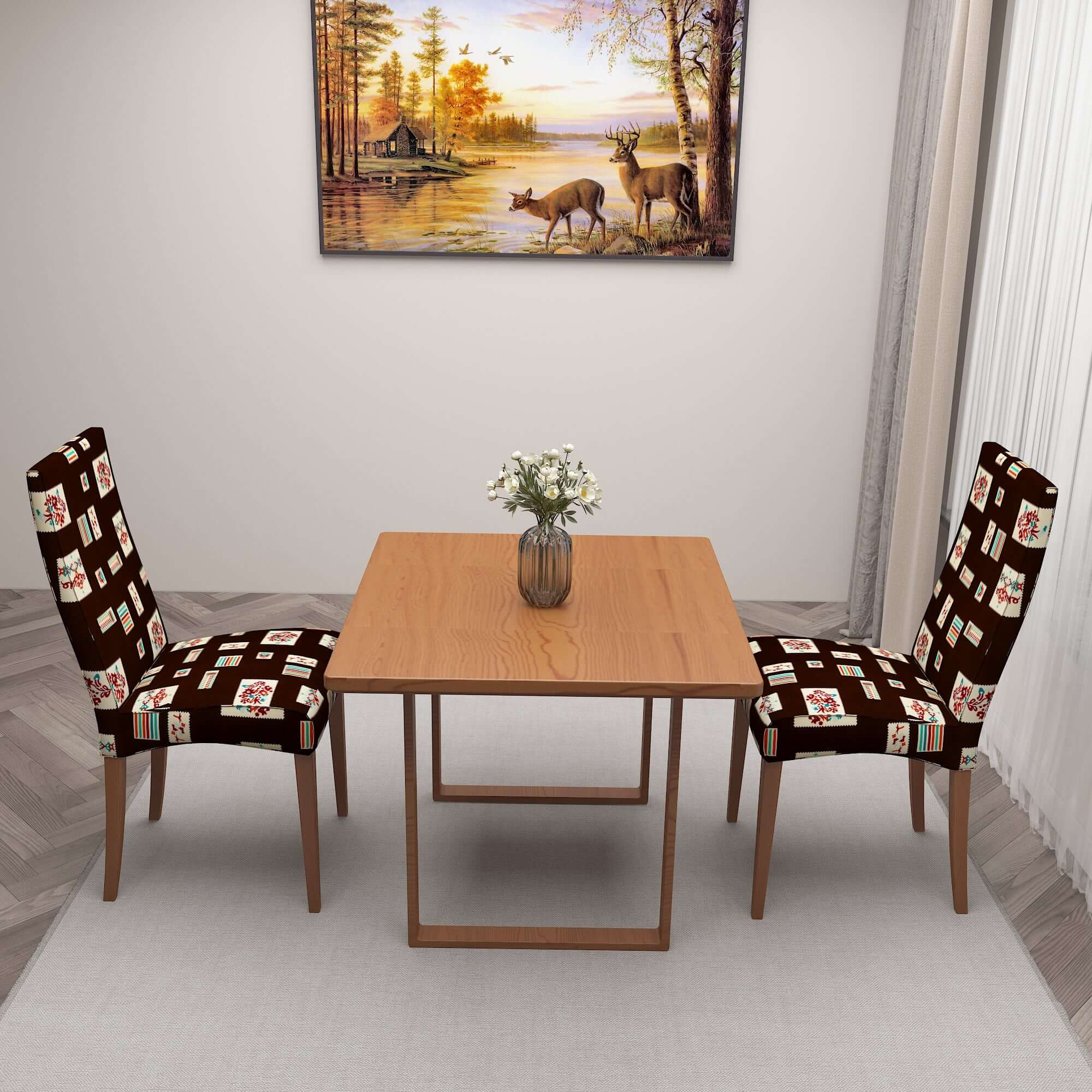 Polyester Spandex Stretchable Printed Chair Cover, MG29
