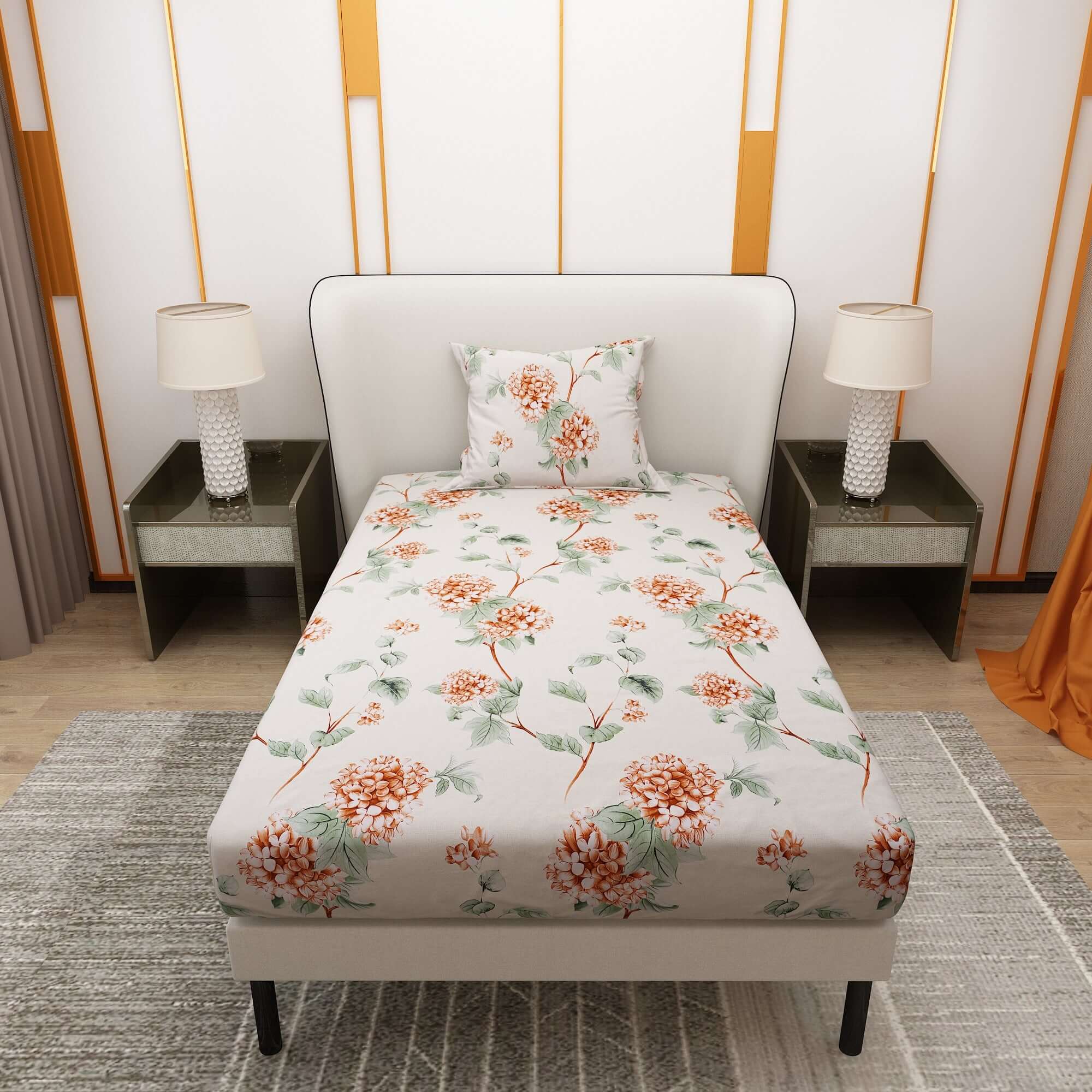 Printed Multi Design Bedsheet With Pillow Covers CHP07 | Dream Care
