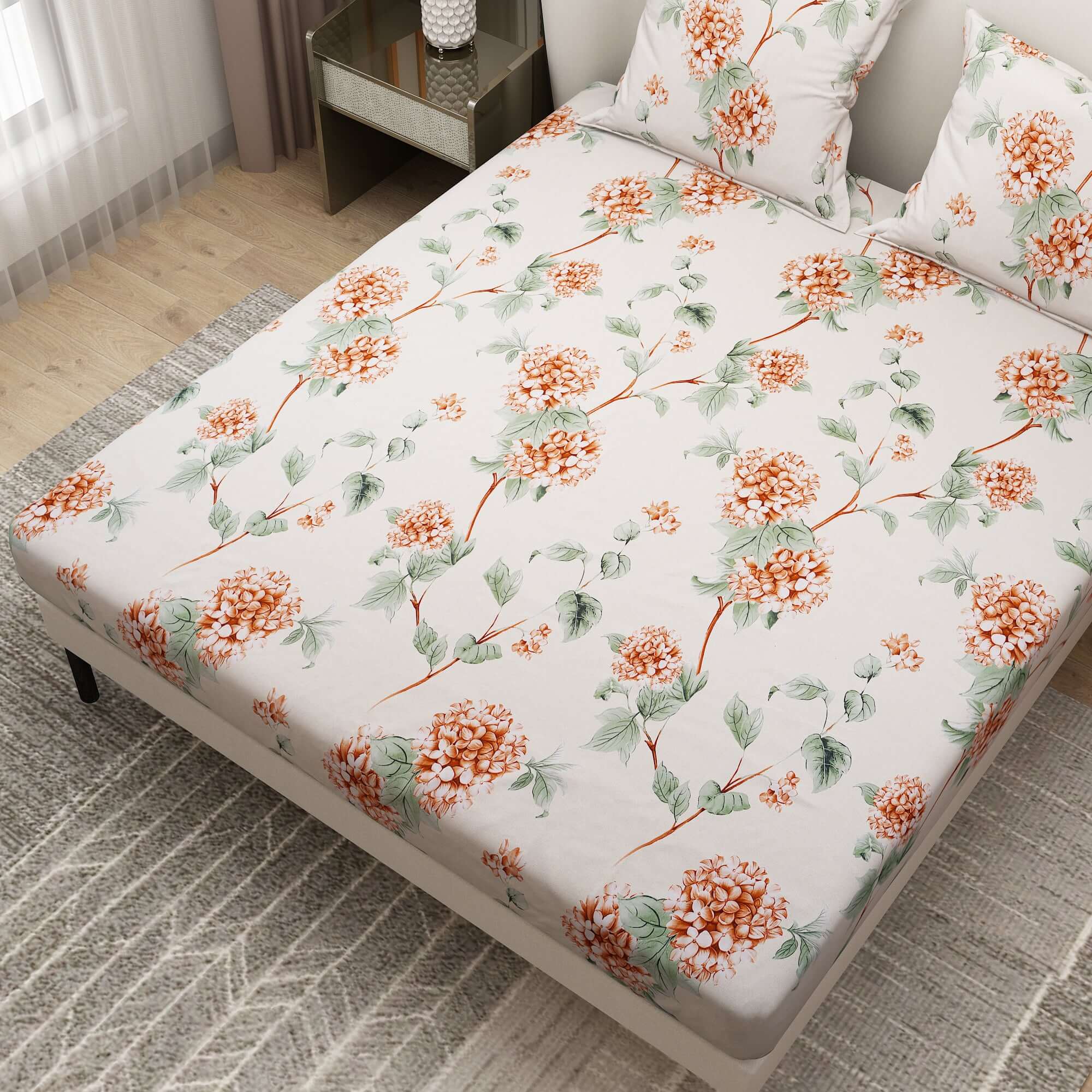 Printed Multi Design Bedsheet With Pillow Covers CHP07 | Dream Care