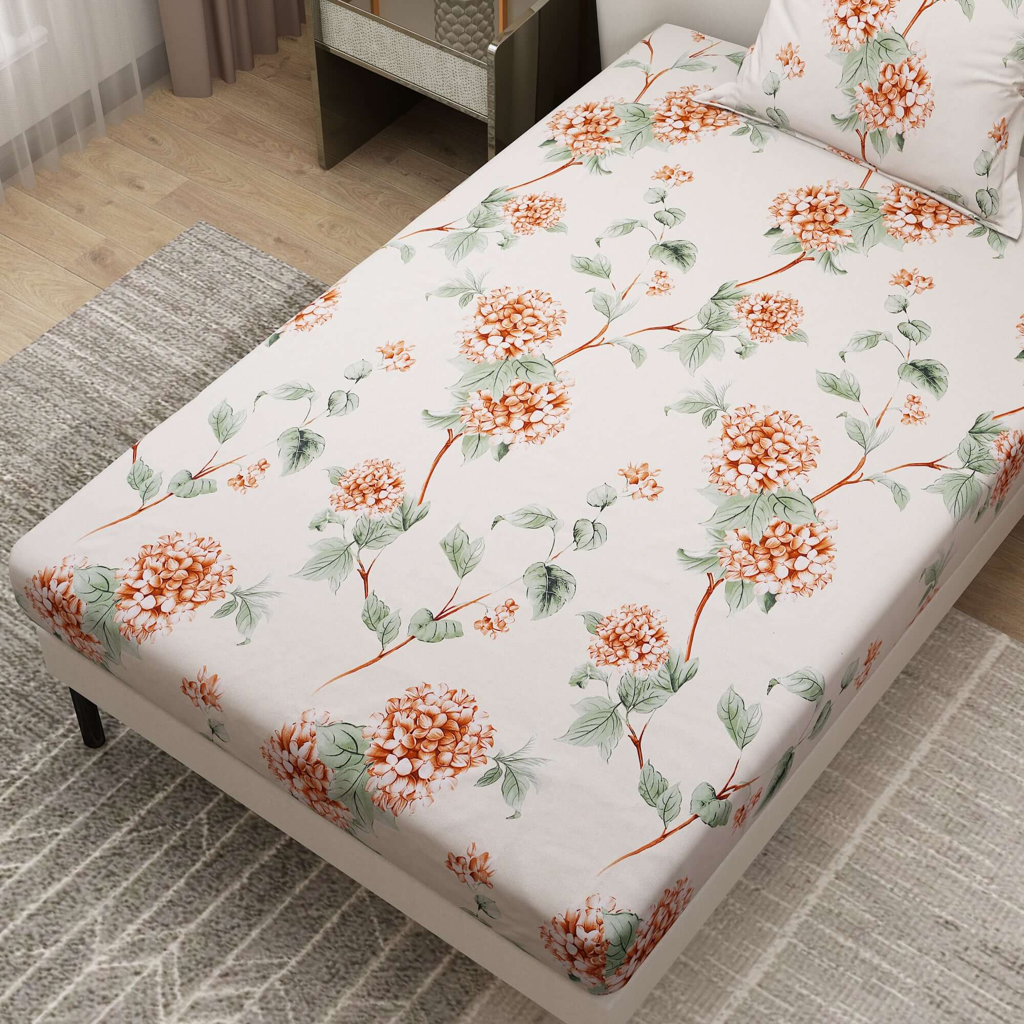Printed Multi Design Bedsheet With Pillow Covers CHP07 | Dream Care