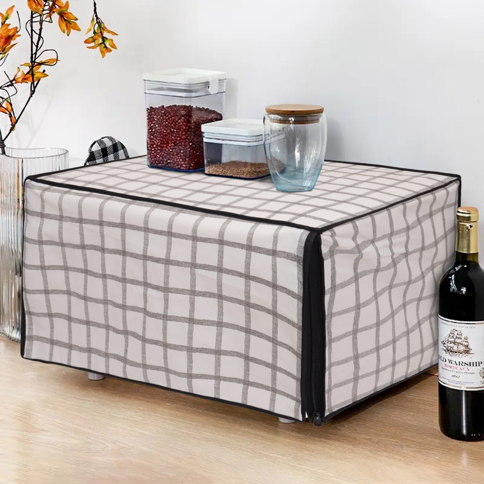 Microwave Oven Cover With Adjustable Front Zipper, CA08