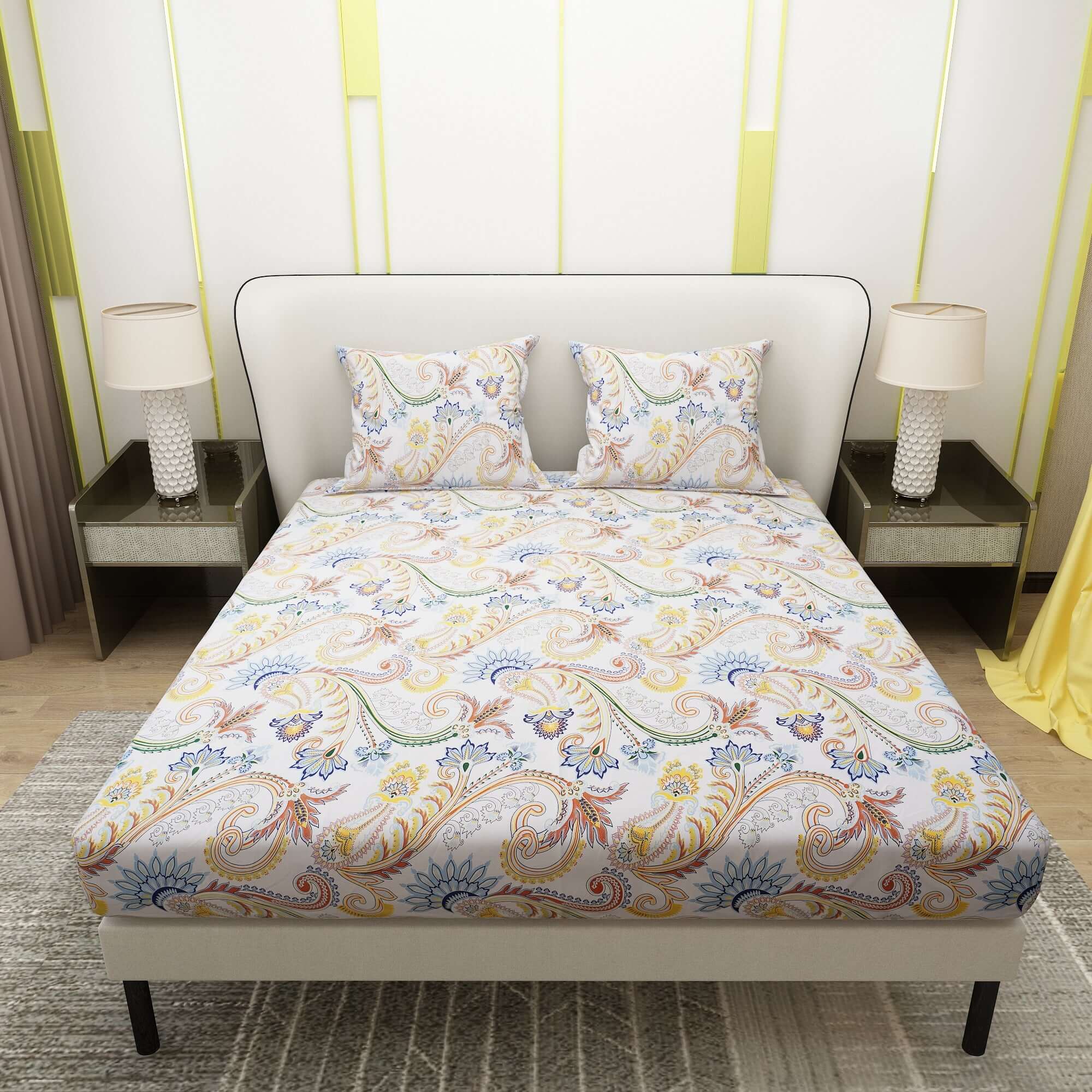 Printed Bedsheet With Pillow Cover CHP08