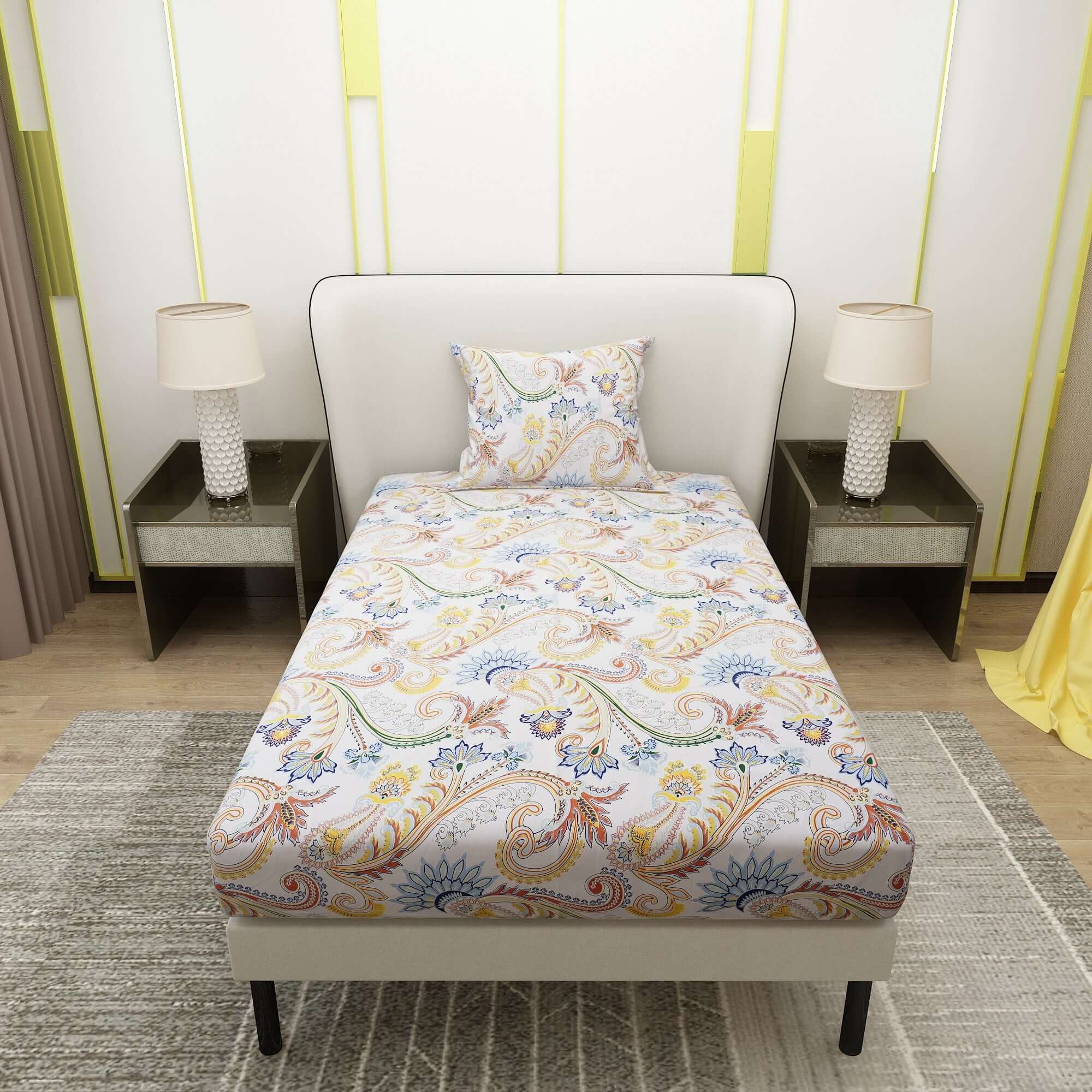 Printed Bedsheet With Pillow Cover CHP08