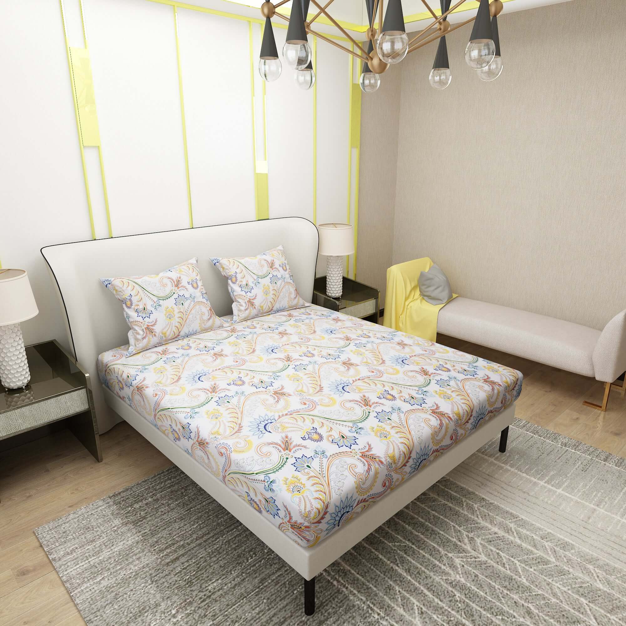 Printed Bedsheet With Pillow Cover CHP08