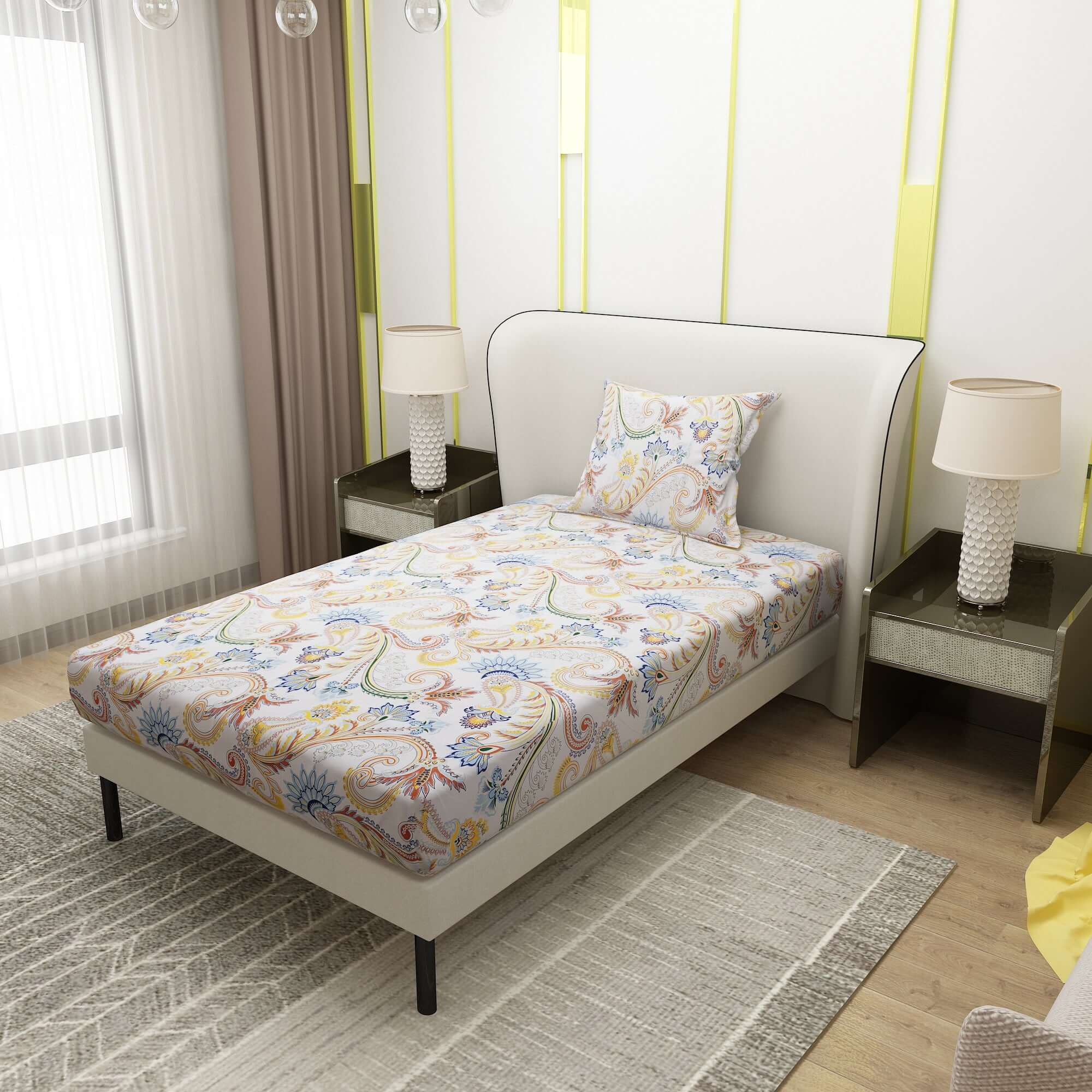 Printed Bedsheet With Pillow Cover CHP08
