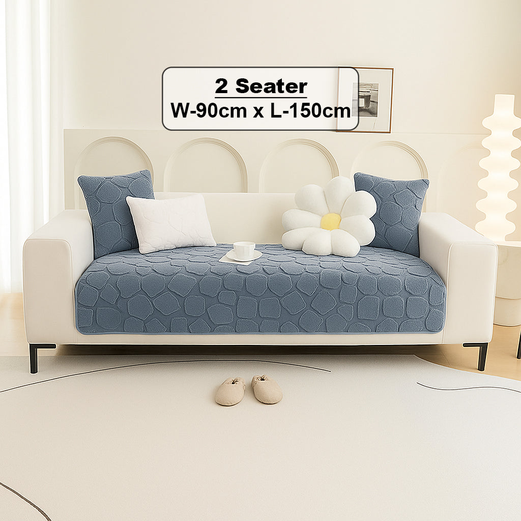 Dream Care Premium Square Fur Sofa Cover for L-Shape & 1,2,3 & 4 Seater Sofas || Luxury Plush Sofa Protector || Soft Couch Cover for Living Room