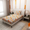 Printed Flower and Leaf Design Bedsheet With Pillow Covers CHP09 | Dream Care