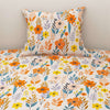 Printed Flower and Leaf Design Bedsheet With Pillow Covers CHP09 | Dream Care