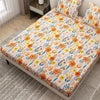 Printed Flower and Leaf Design Bedsheet With Pillow Covers CHP09 | Dream Care