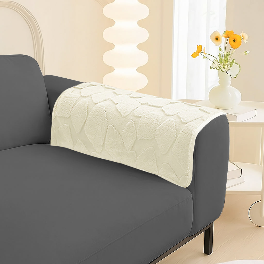 Dream Care Premium Square Fur Sofa Cover for L-Shape & 1,2,3 & 4 Seater Sofas || Luxury Plush Sofa Protector || Soft Couch Cover for Living Room