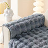 Dream Care Premium Rabbit Fur Sofa Cover for L-Shape & 1,2,3 & 4 Seater Sofas || Luxury Plush Sofa Protector || Soft Couch Cover for Living Room