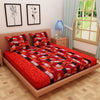 Load image into Gallery viewer, Abstract Print Red 120 TC 100% Pure Cotton Bedsheet