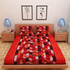 Abstract Print Red 120 TC 100% Pure Cotton Bedsheet