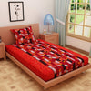 Abstract Print Red 120 TC 100% Pure Cotton Bedsheet