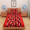 Abstract Print Red 120 TC 100% Pure Cotton Bedsheet