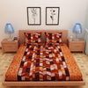 Abstract Print Sunset Orange 120 TC 100% Pure Cotton Bedsheet