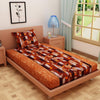 Abstract Print Sunset Orange 120 TC 100% Pure Cotton Bedsheet