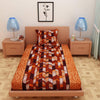 Abstract Print Sunset Orange 120 TC 100% Pure Cotton Bedsheet