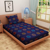 CirWave Print Blue 120 TC 100% Pure Cotton Bedsheet