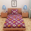 Abstract Print Maroon 120 TC 100% Pure Cotton Bedsheet