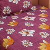 Abstract Print Maroon 120 TC 100% Pure Cotton Bedsheet