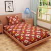 Abstract Print Brown 120 TC 100% Pure Cotton Bedsheet