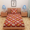 Abstract Print Brown 120 TC 100% Pure Cotton Bedsheet
