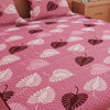 Bold Leafy Print Pink 120 TC 100% Pure Cotton Bedsheet