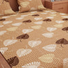 Bold Leafy Print Brown 120 TC 100% Pure Cotton Bedsheet