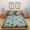 Bold Leafy Print Green 120 TC 100% Pure Cotton Bedsheet