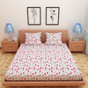 Load image into Gallery viewer, Cherry Print Red &amp; White 120 TC 100% Pure Cotton Bedsheet