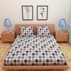 Load image into Gallery viewer, Circle Print Black &amp; Grey 120 TC 100% Pure Cotton Bedsheet