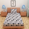Load image into Gallery viewer, Circle Print Black &amp; Grey 120 TC 100% Pure Cotton Bedsheet