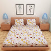 Circular Print Yellow 220 TC 100% Pure Cotton Bedsheet