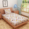 Circular Print Yellow 220 TC 100% Pure Cotton Bedsheet