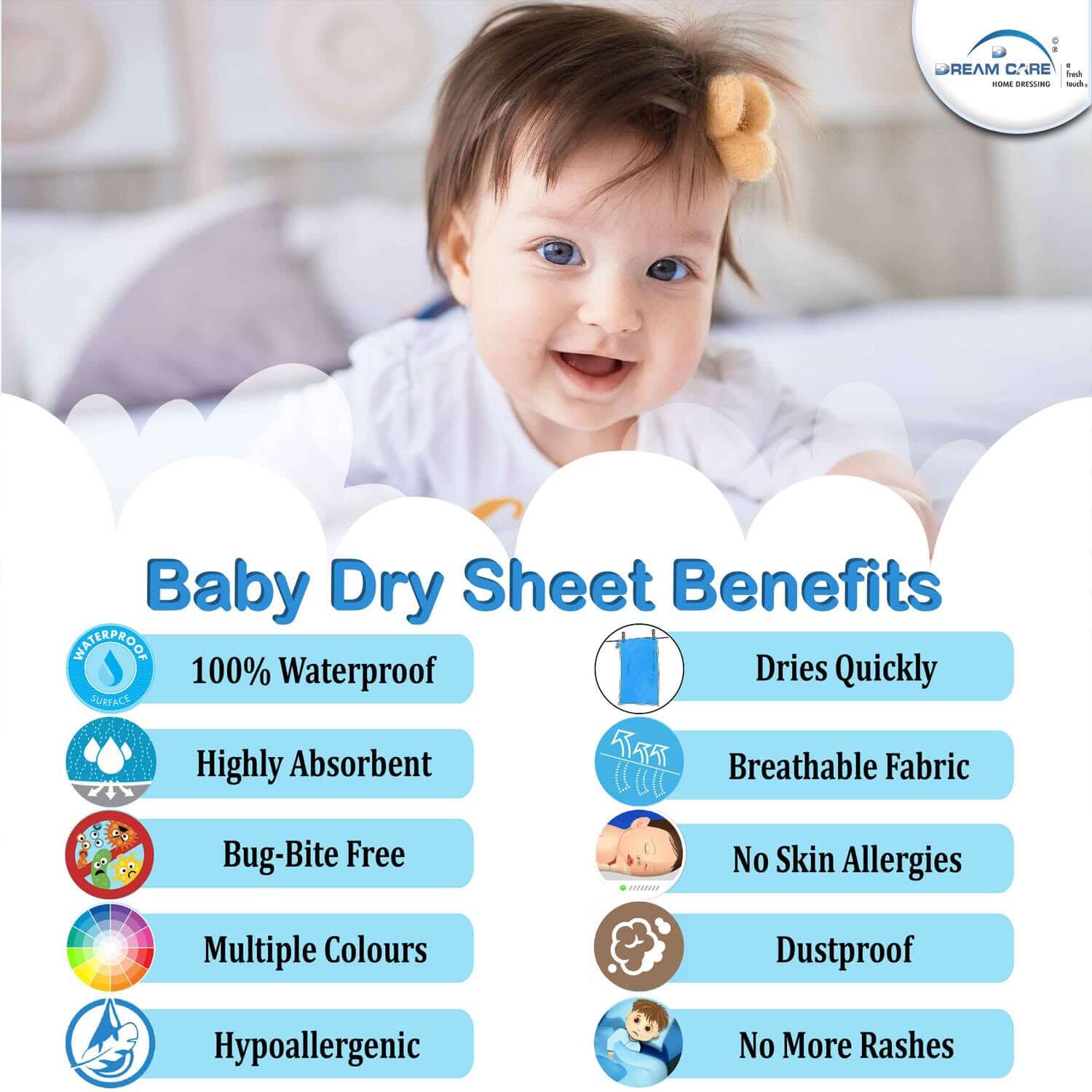 Waterproof Baby Dry Sheet, N12