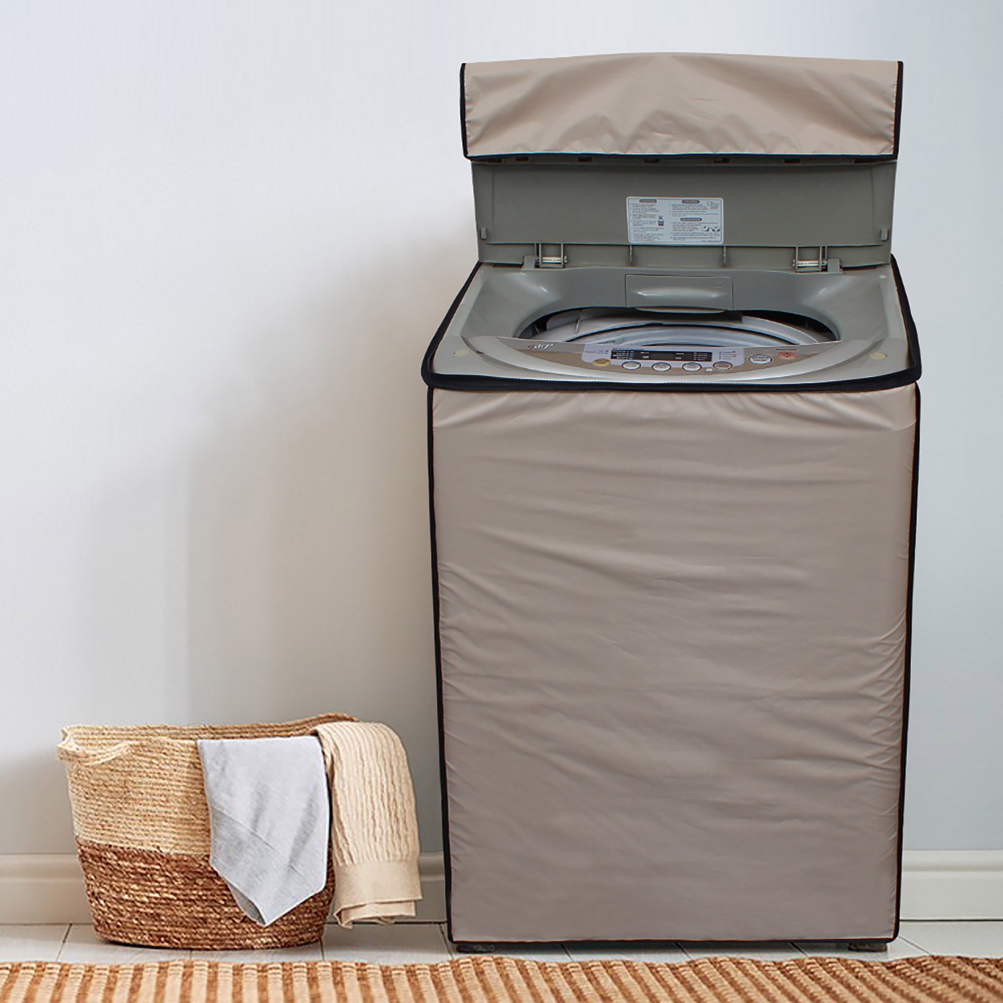 Fully Automatic Top Load Washing Machine Cover, Beige