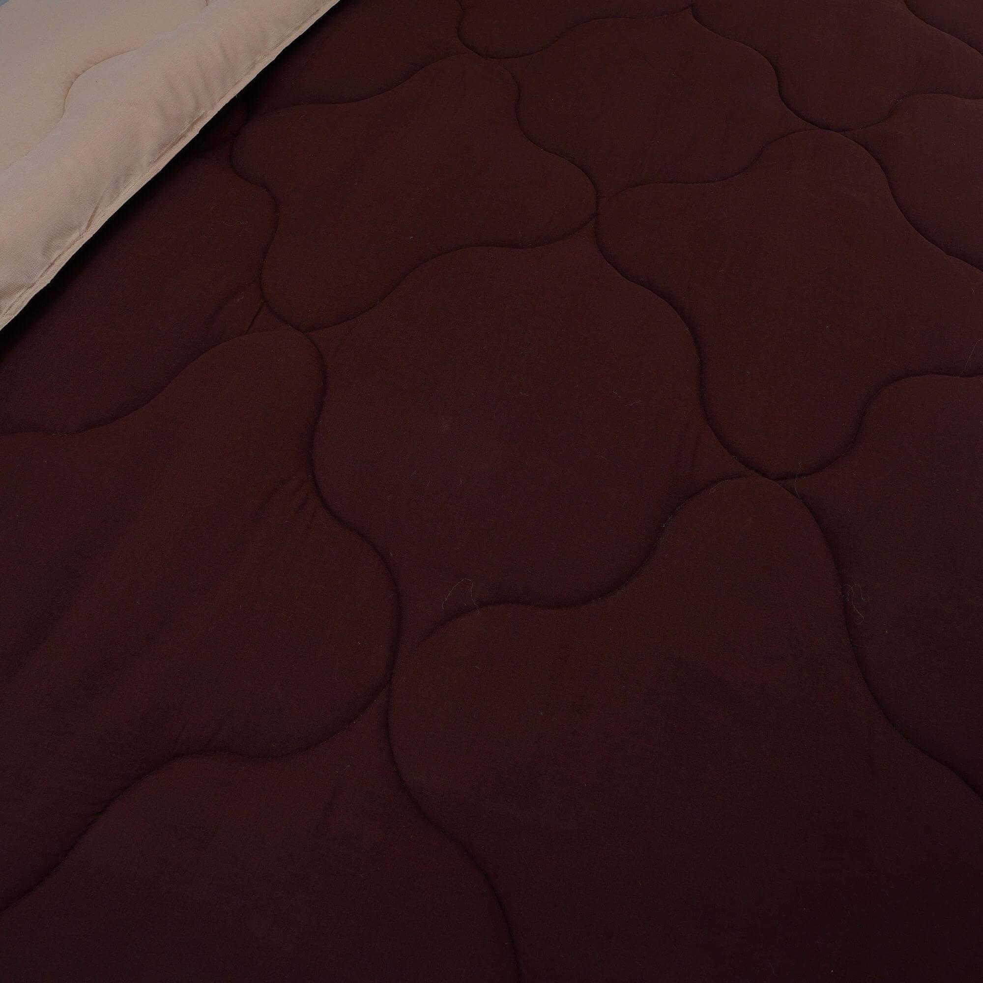 AC Comforter Blanket, Microfiber Reversible (Beige, Coffee)