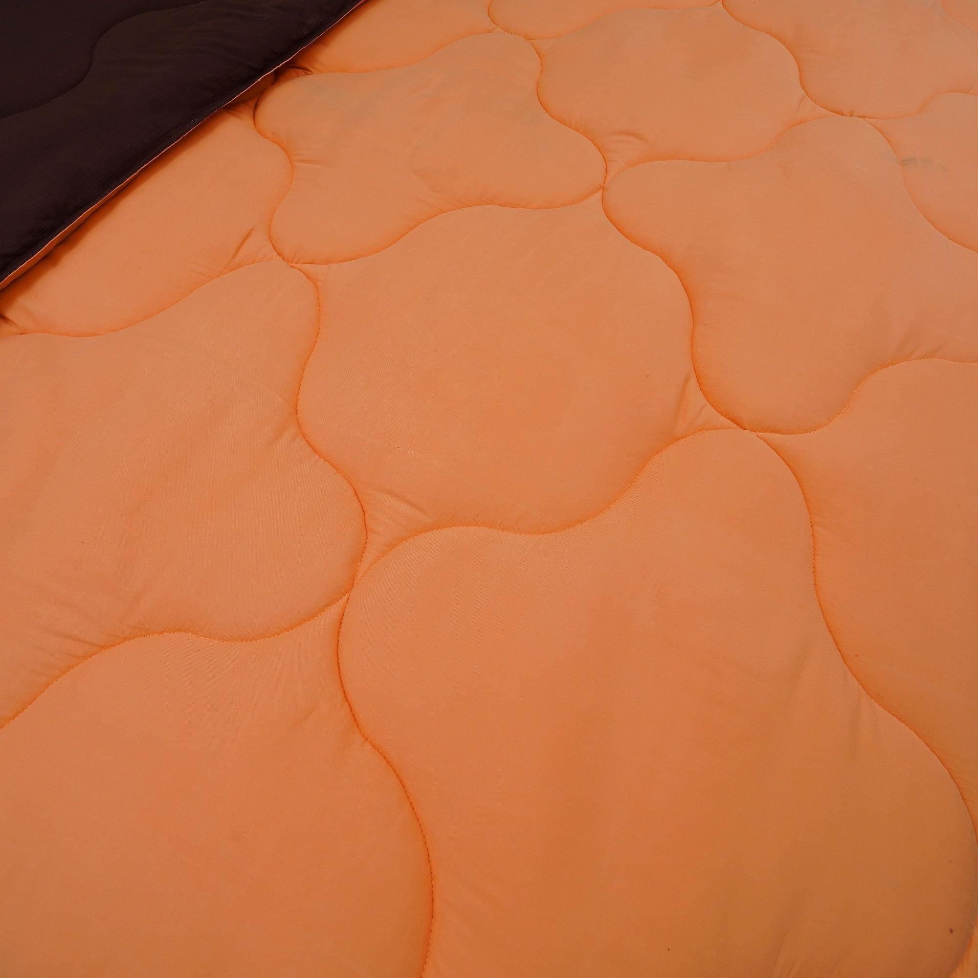 AC Comforter Blanket, Microfiber Reversible (Coffee, Peach)