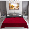 AC Comforter Blanket, Microfiber Reversible (Dark Grey, Maroon)