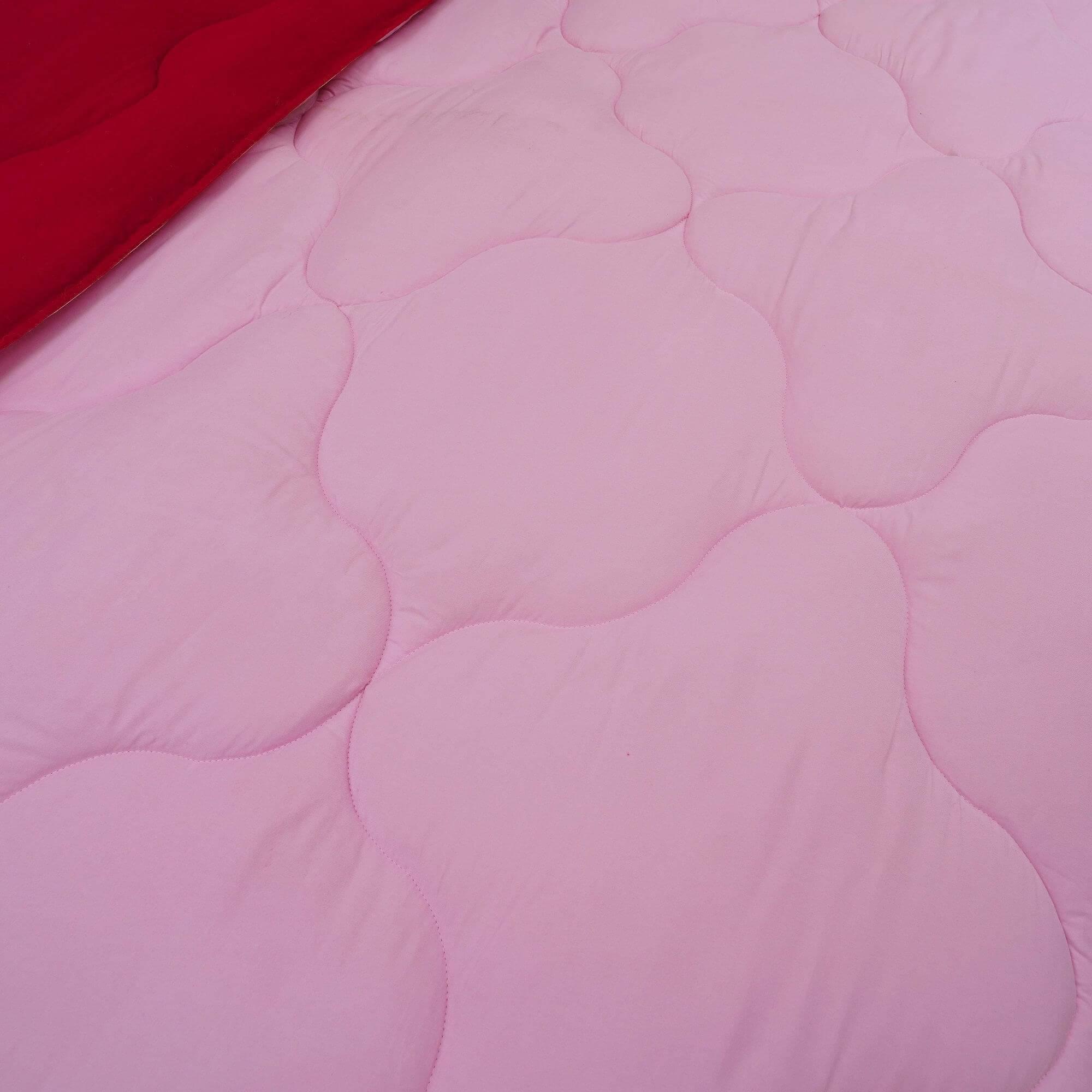 AC Comforter Blanket, Microfiber Reversible (Maroon, Pink)