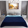 AC Comforter Blanket, Microfiber Reversible (Navy Blue, Baby blue)