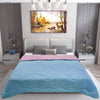 AC Comforter Blanket, Microfiber Reversible (Baby Blue, Pink)