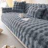 Dream Care Premium Rabbit Fur Sofa Cover for L-Shape & 1,2,3 & 4 Seater Sofas || Luxury Plush Sofa Protector || Soft Couch Cover for Living Room
