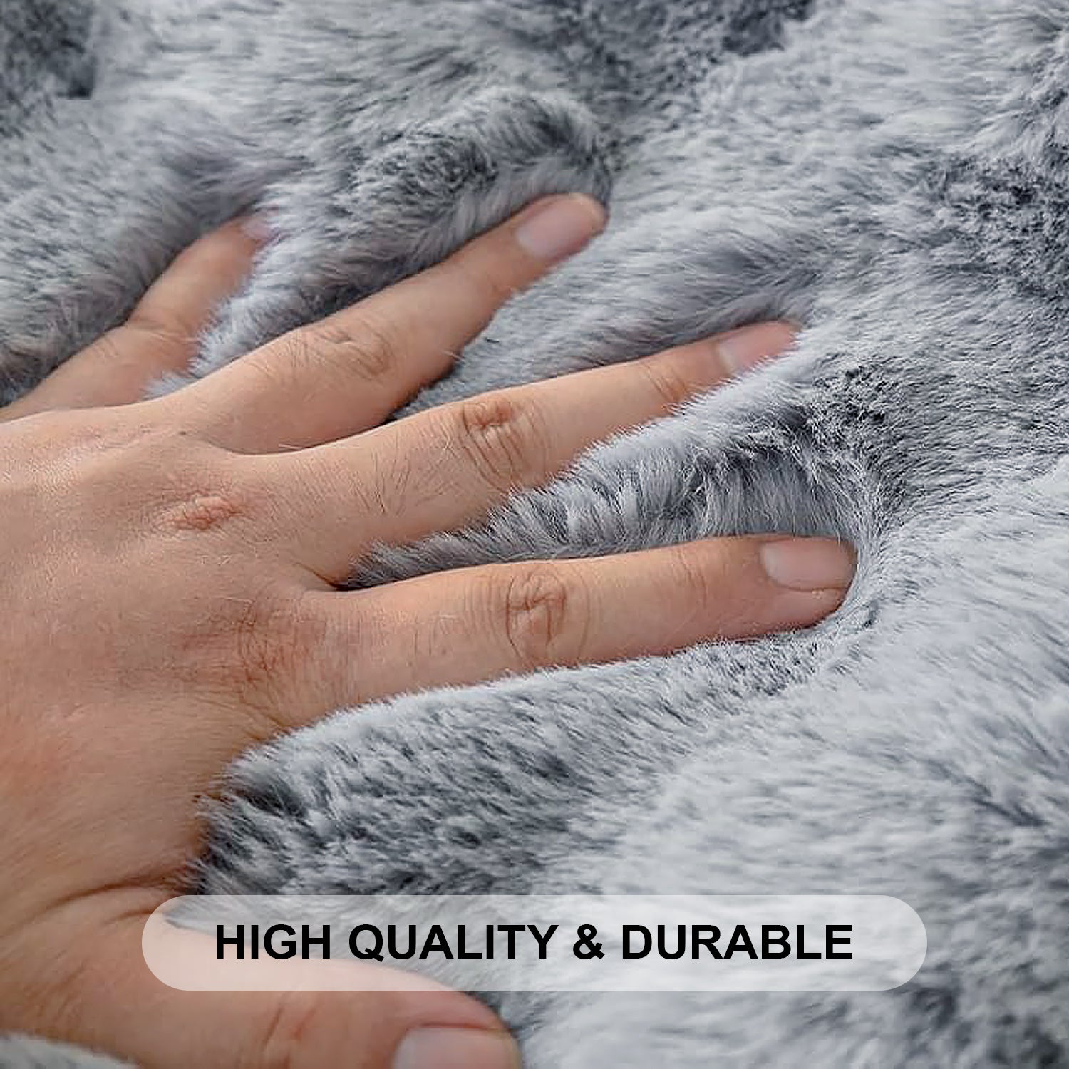 Dream Care Premium Rabbit Fur Sofa Cover for L-Shape & 1,2,3 & 4 Seater Sofas || Luxury Plush Sofa Protector || Soft Couch Cover for Living Room