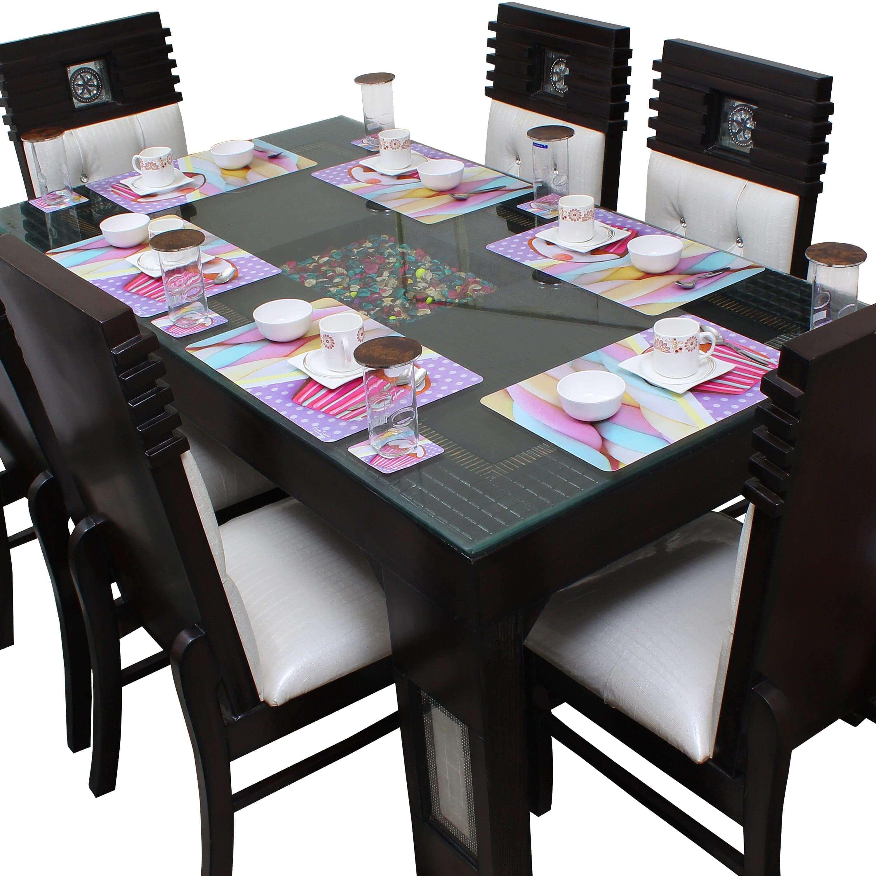 Dining Table Placemats with Coasters, Set of 6, PM02