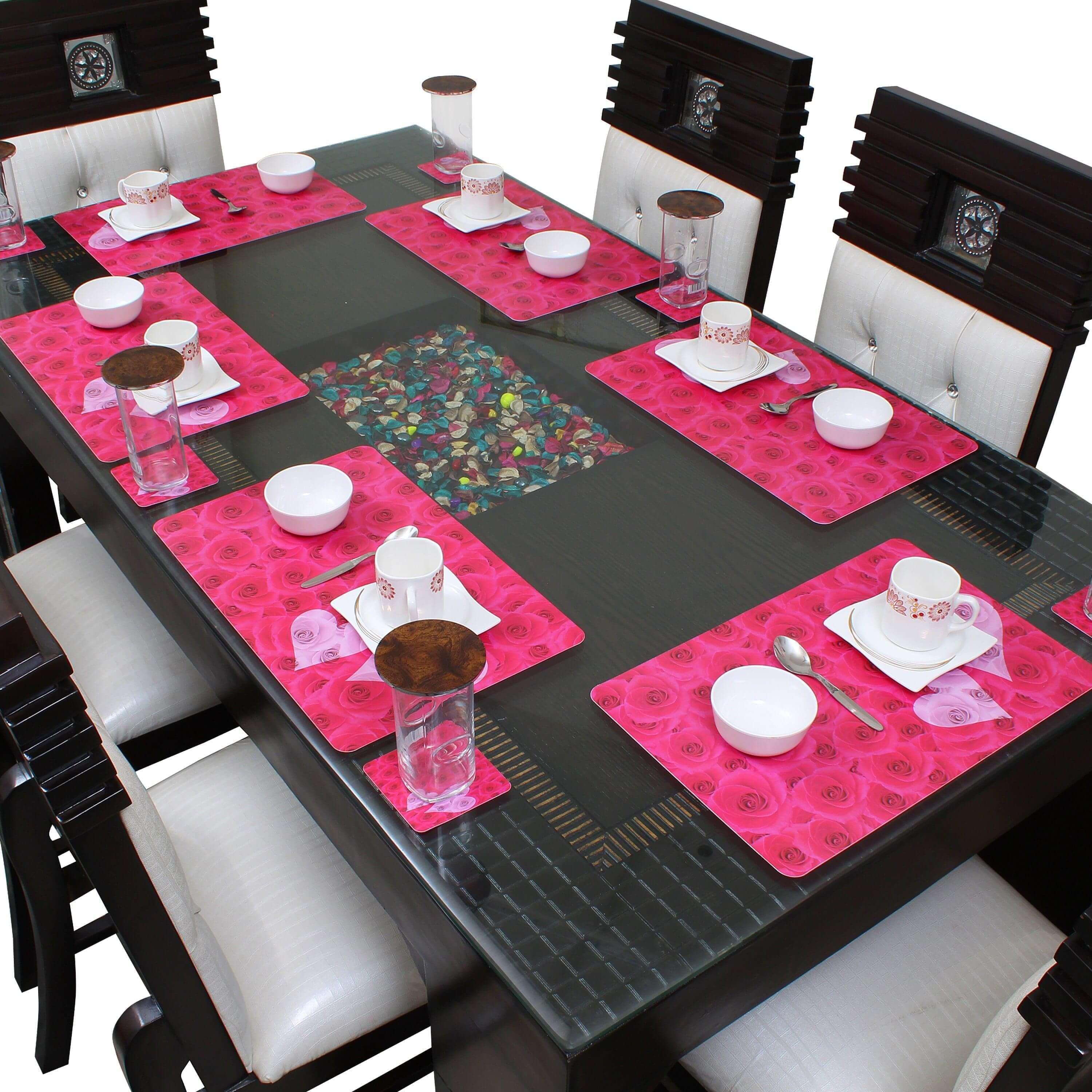 Dining Table Placemats with Coasters, Set of 6, PM06